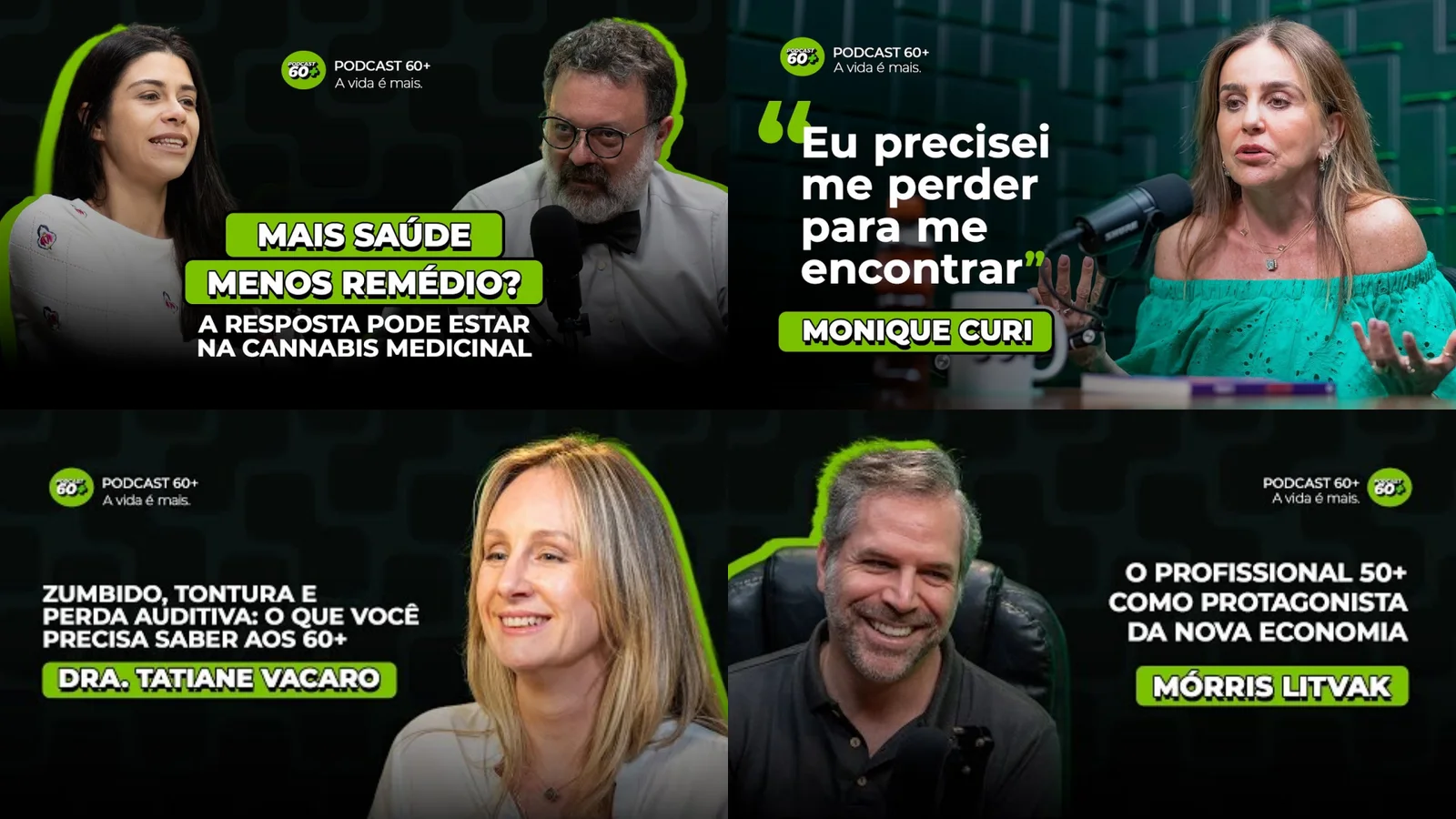 Episódios do Podcast 60+ ampliam a conversa sobre longevidade, saúde, carreira e propósito, com pautas que reforçam por que o canal se tornou referência na economia prateada.